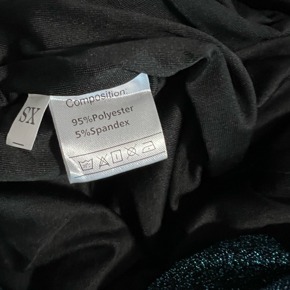 Sparkling Teal Ruched Dress - Picture 3 of 3